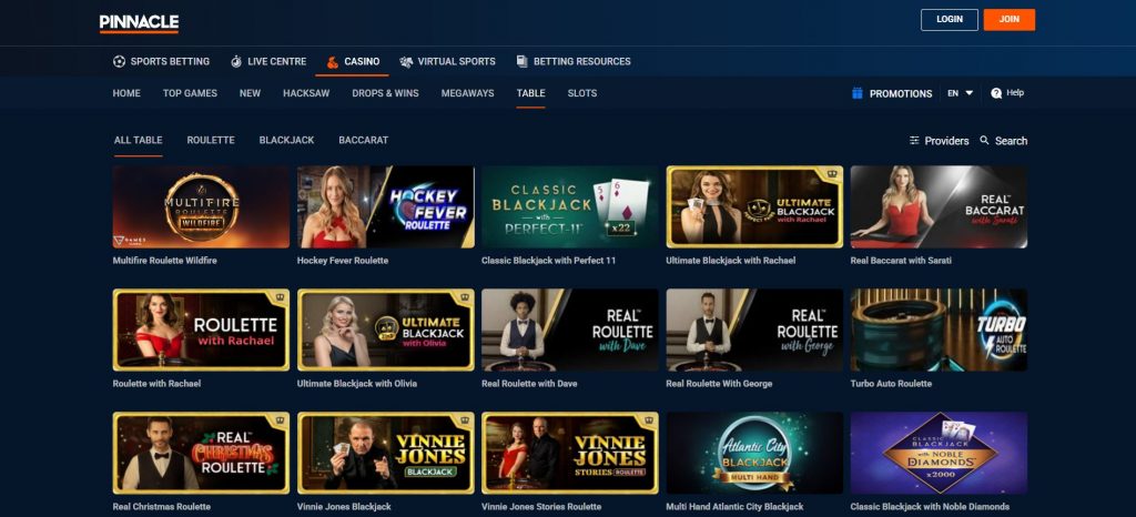 Pinnacle Table Games