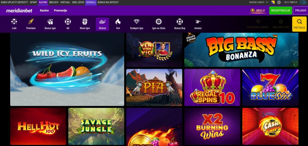 Meridianbet Slot Games