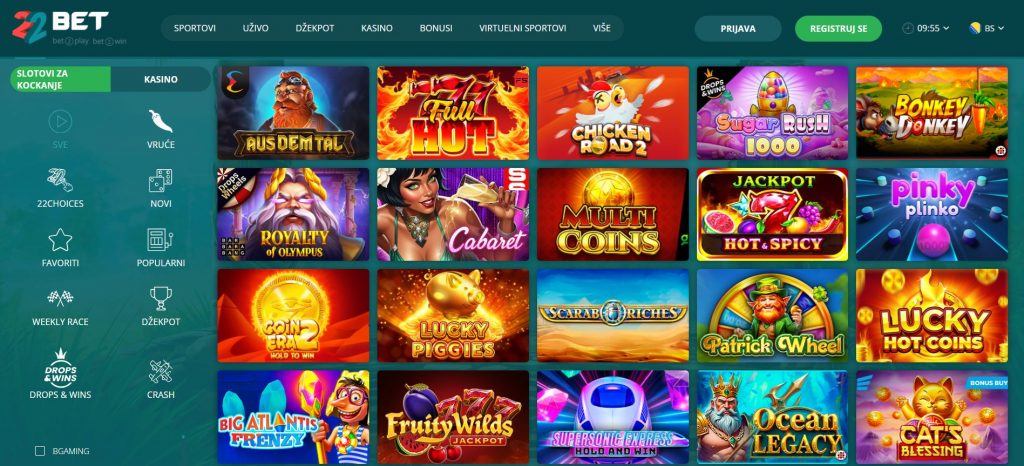 22Bet Casino Slot Games