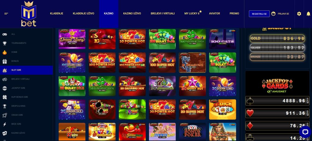 MBet Casino Slot Games