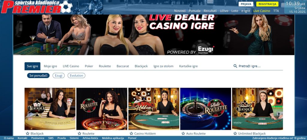 Premier Live Casino Premier Live Casino