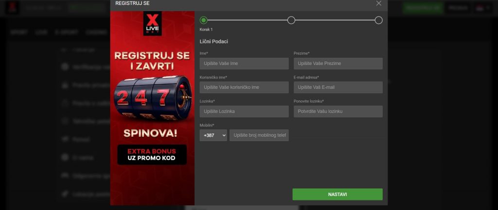 XLiveBet Registration Process XLiveBet Registration
