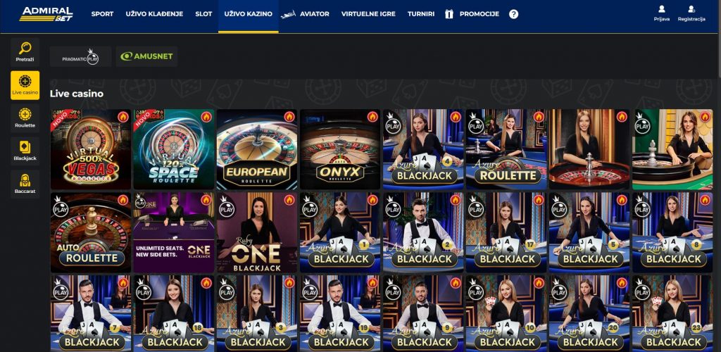 Admiralbet Live Casino