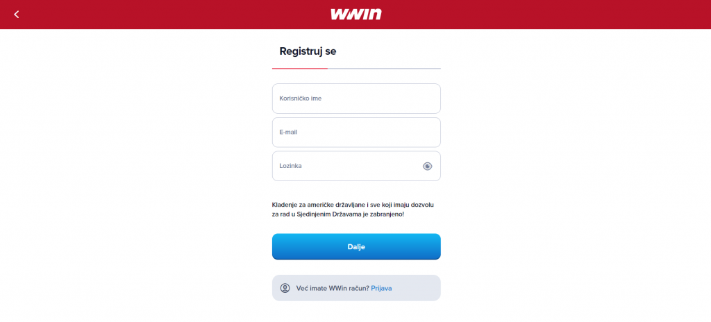 Registration process at WWin Casino WWin registration