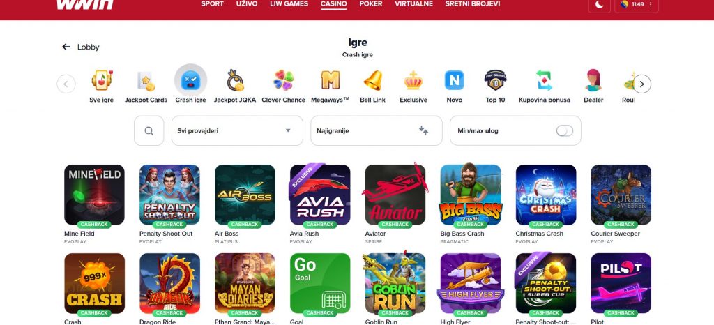 WWin Crash games WWino Bosnia Crash Games